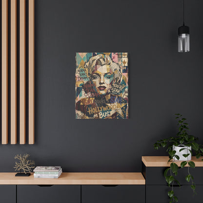 Hollywood Star Portrait Matte Canvas Wall Art, Stretched 1.25"