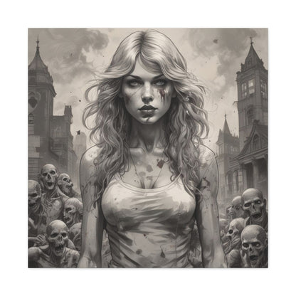 Zombie Swift Matte Canvas Wall Art — Gothic Horror Stretched Canvas
