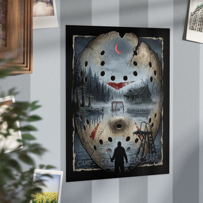Horror Camp Camp Crystal Lake Jason Mask Art Print