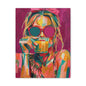 Pop Art Woman Drinking Coffee Canvas - Pink