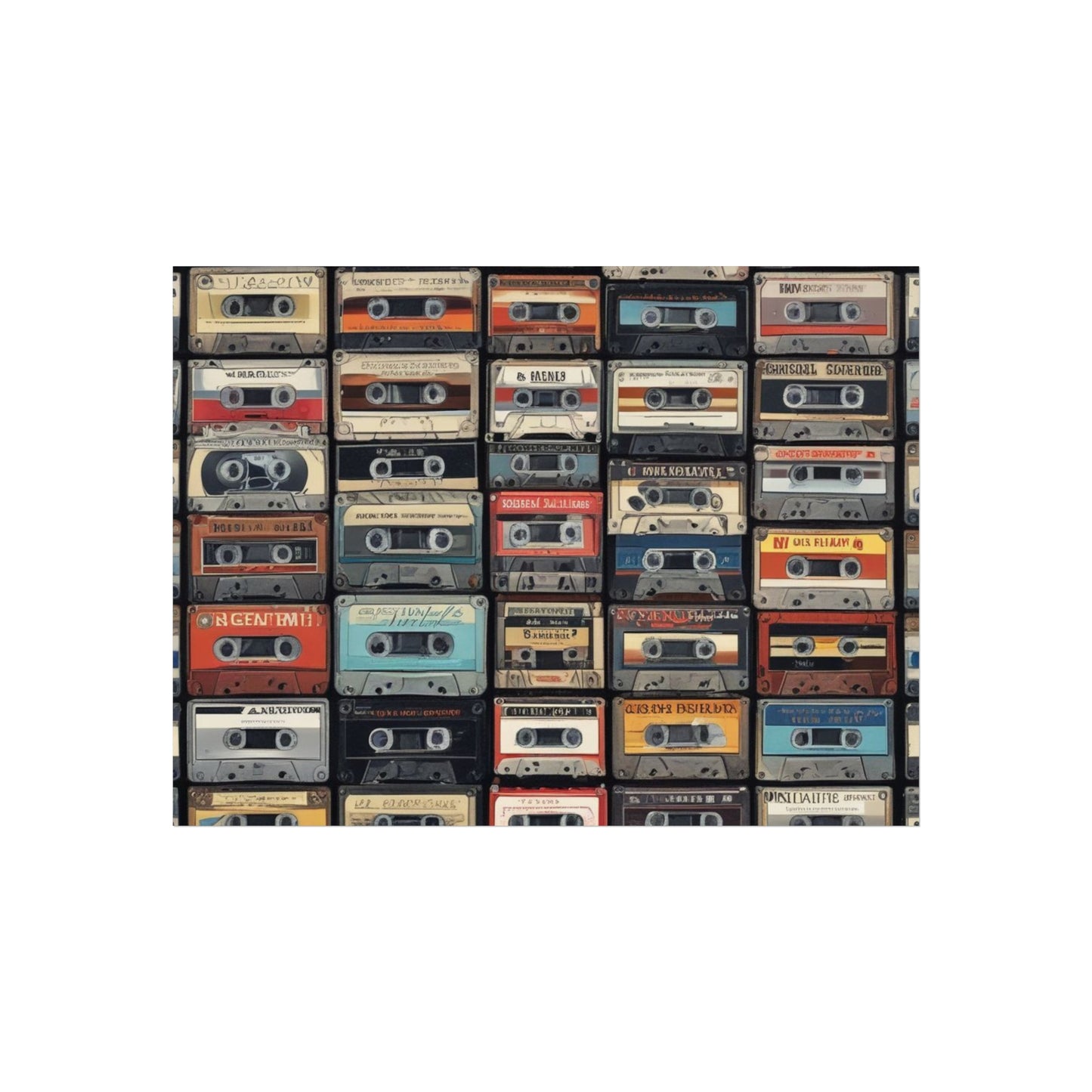 Cassette Tape Collage Fine Art Poster