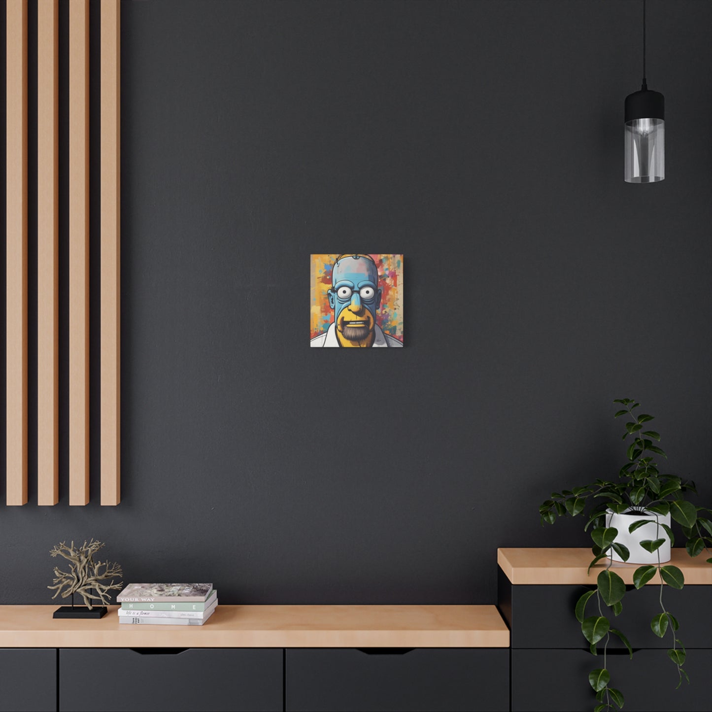 Pop Art Cartoon Canvas Wall Art — Colorful Abstract Character Portrait