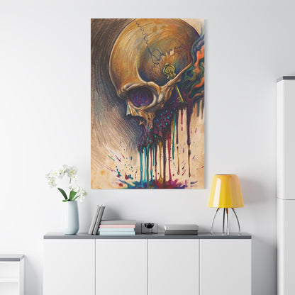 Skull Drip Matte Canvas Wall Art — Stretched 1.25"