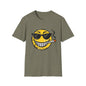 Smokin' Cool Emoji T-Shirt — Retro Grinning Face with Sunglasses & Cigar