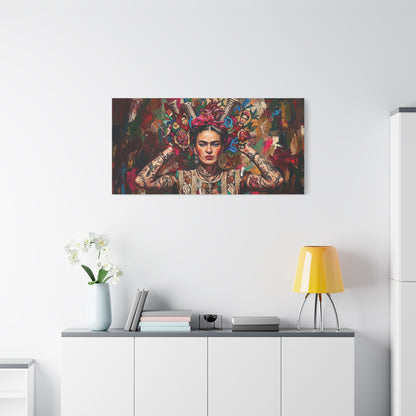 Frida Inspired Abstract Canvas Wall Art — Matte Stretched 1.25"