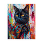 Colorful Cat Poster — Vibrant Black Cat Wall Art (Rolled Poster)