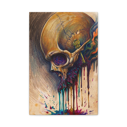 Skull Drip Matte Canvas Wall Art — Stretched 1.25"