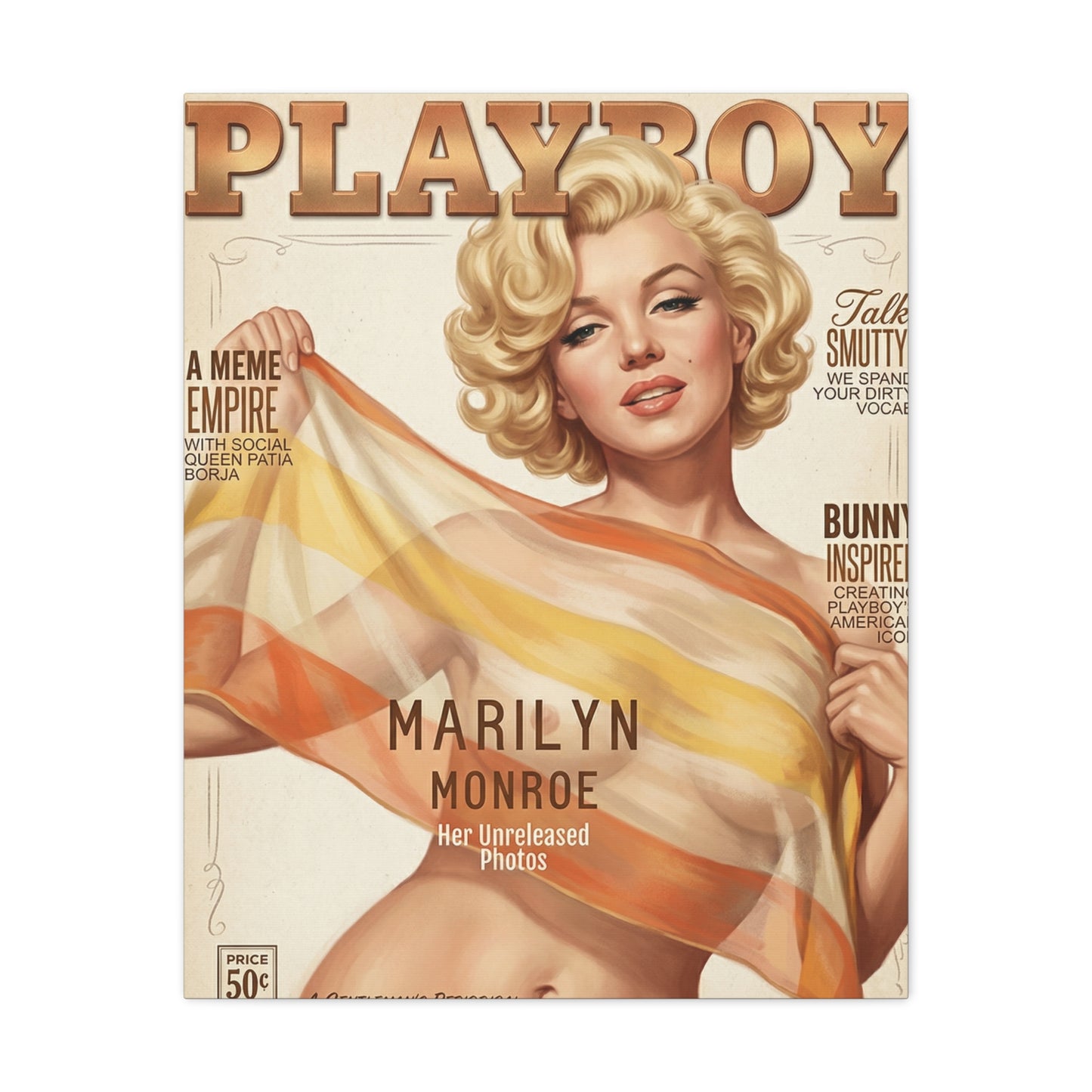 Monroe Portrait Matte Canvas Wall Art, Stretched 1.25"