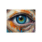 Vibrant Blue Eye Surreal Wall Art Print