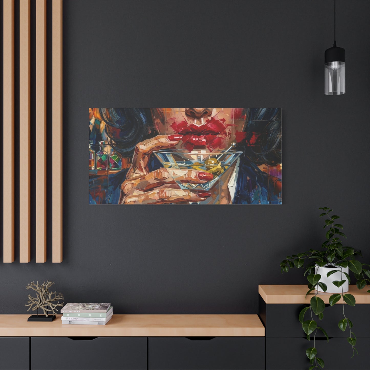 Cocktail Kiss Matte Canvas Wall Art