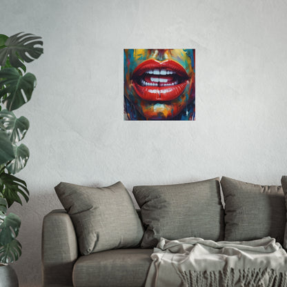 Colorful Pop Art Lip Poster Fine Art Print