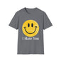 Funny 'I Hate You' Smiley T-Shirt — Retro Distressed Yellow Smiley Tee