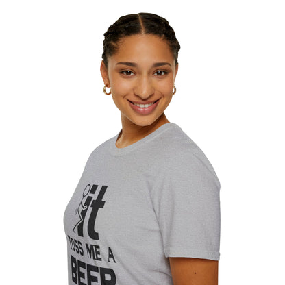 Funny 'Toss Me a Beer' T-Shirt – Beer Toss Party Tee