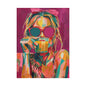 Pop Art Woman Drinking Coffee Canvas - Pink