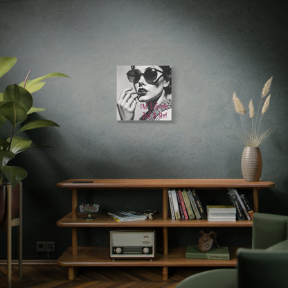 Canvas Wall Art - "I'm Literally Just A Girl" Retro Glam Portrait