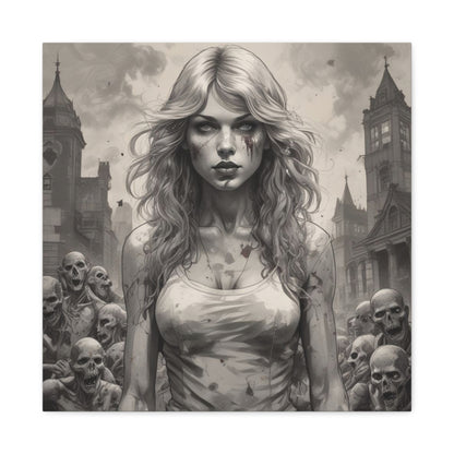 Zombie Swift Matte Canvas Wall Art — Gothic Horror Stretched Canvas
