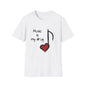 Music Is My Drug T-Shirt – Heart Note Graphic Tee for Musicians & Music Lovers