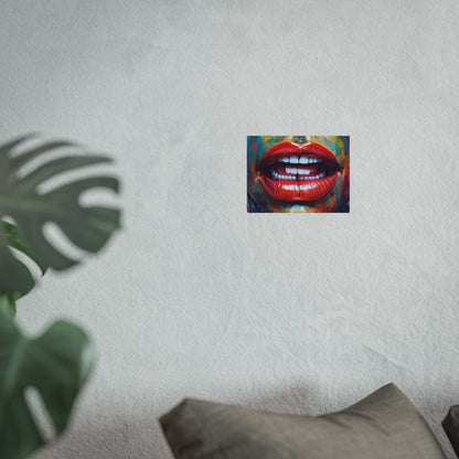 Colorful Pop Art Lip Poster Fine Art Print