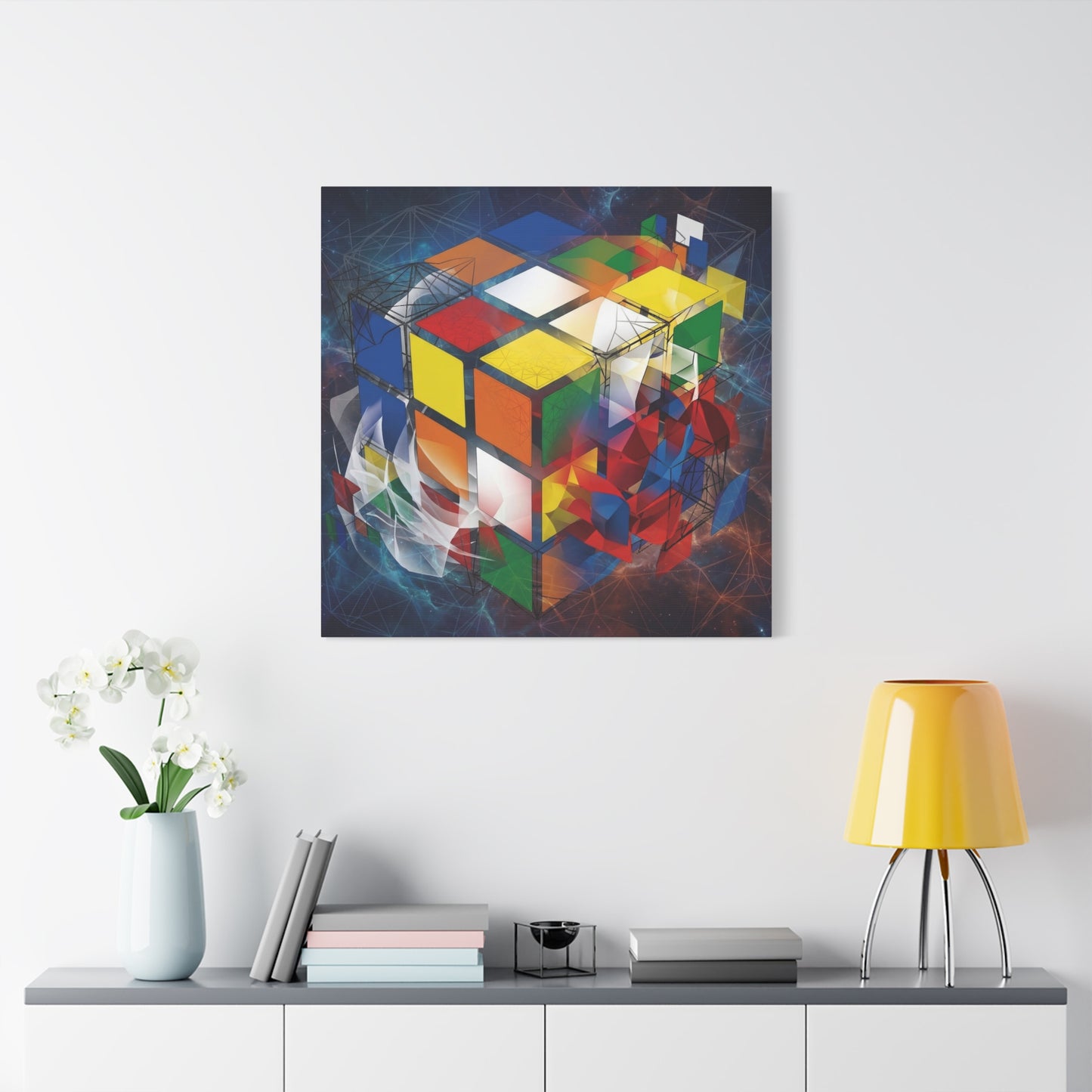 Magic Cube Abstract Canvas Wall Art Print — Matte Stretched Canvas