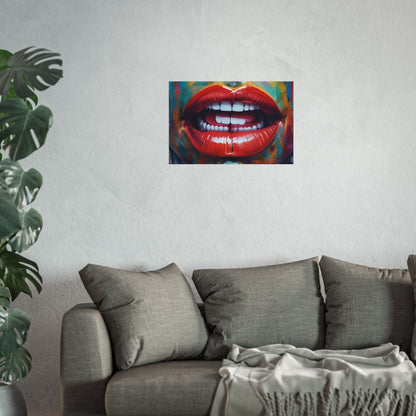 Colorful Pop Art Lip Poster Fine Art Print