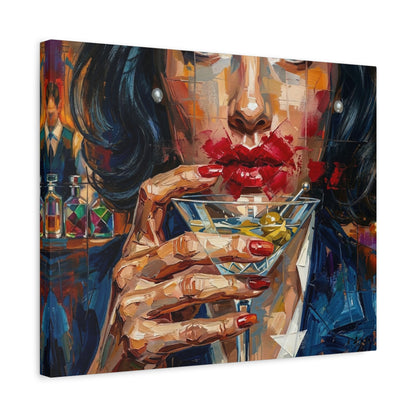 Cocktail Kiss Matte Canvas Wall Art