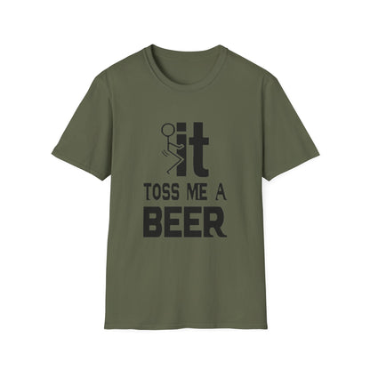 Funny 'Toss Me a Beer' T-Shirt – Beer Toss Party Tee