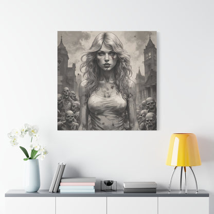Zombie Swift Matte Canvas Wall Art — Gothic Horror Stretched Canvas
