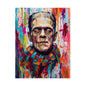 Frankenstein Color Splash Poster — Vibrant Pop Art Horror Wall Print