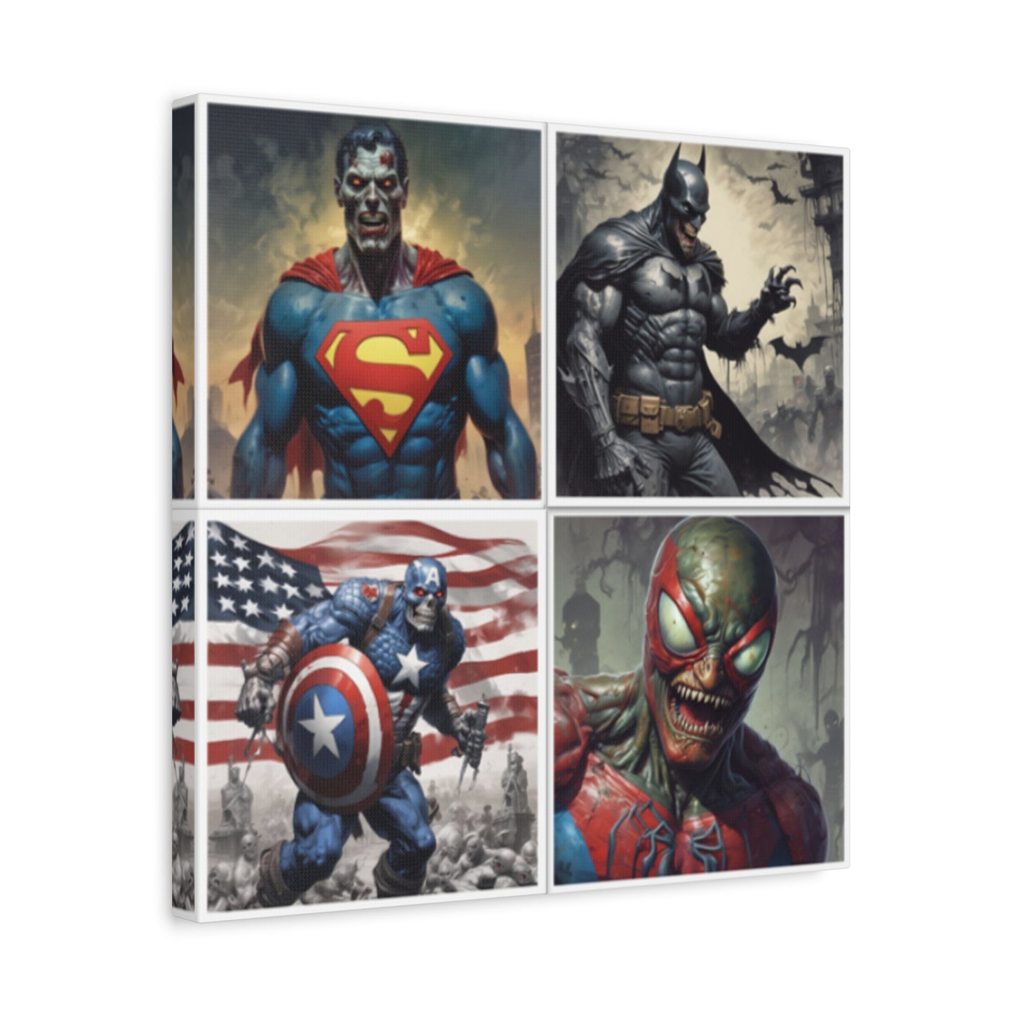 Zombie Heros Canvas Wall Art Print