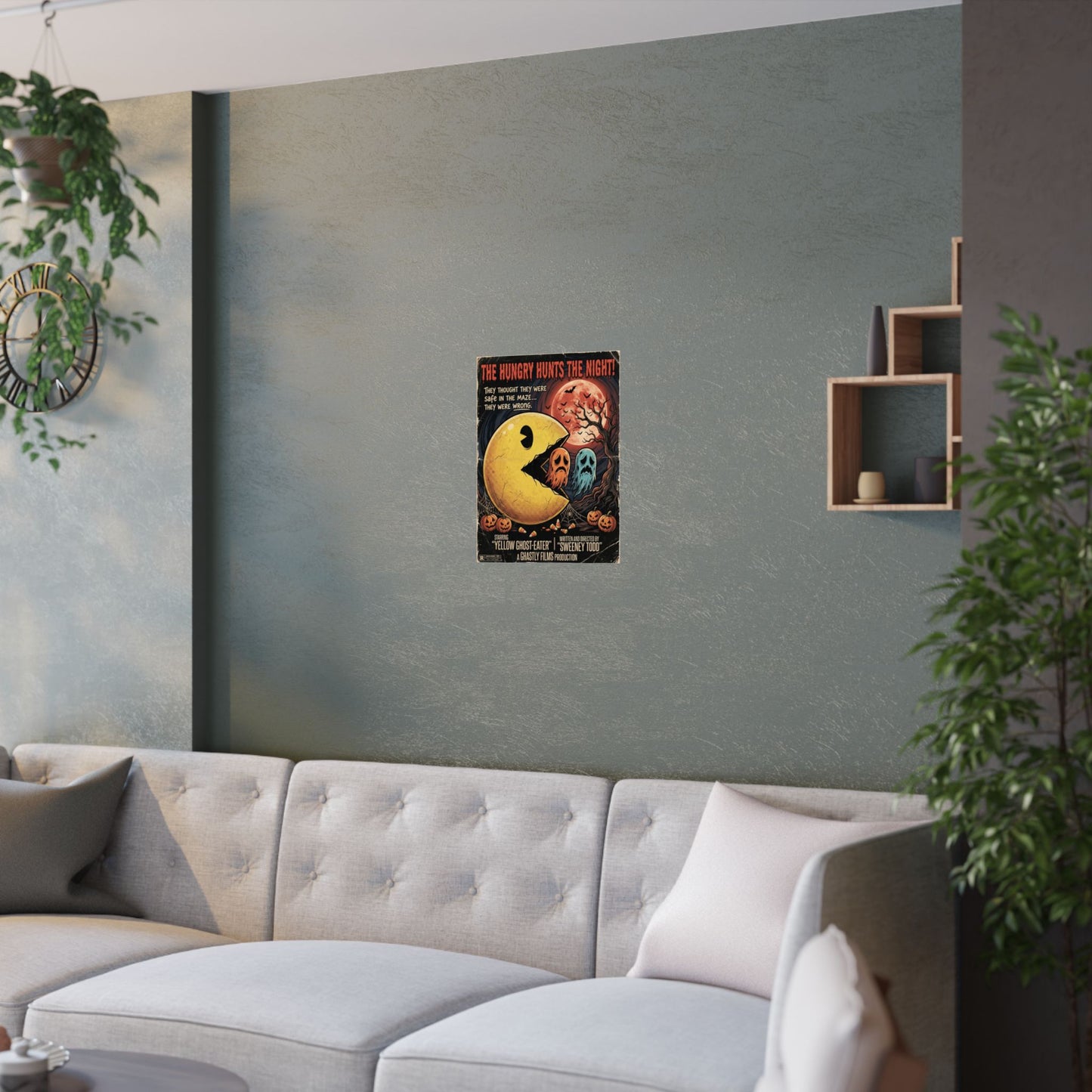 'The Hungry Hunts the Night' Satin Art Print