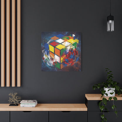 Magic Cube Abstract Canvas Wall Art Print — Matte Stretched Canvas