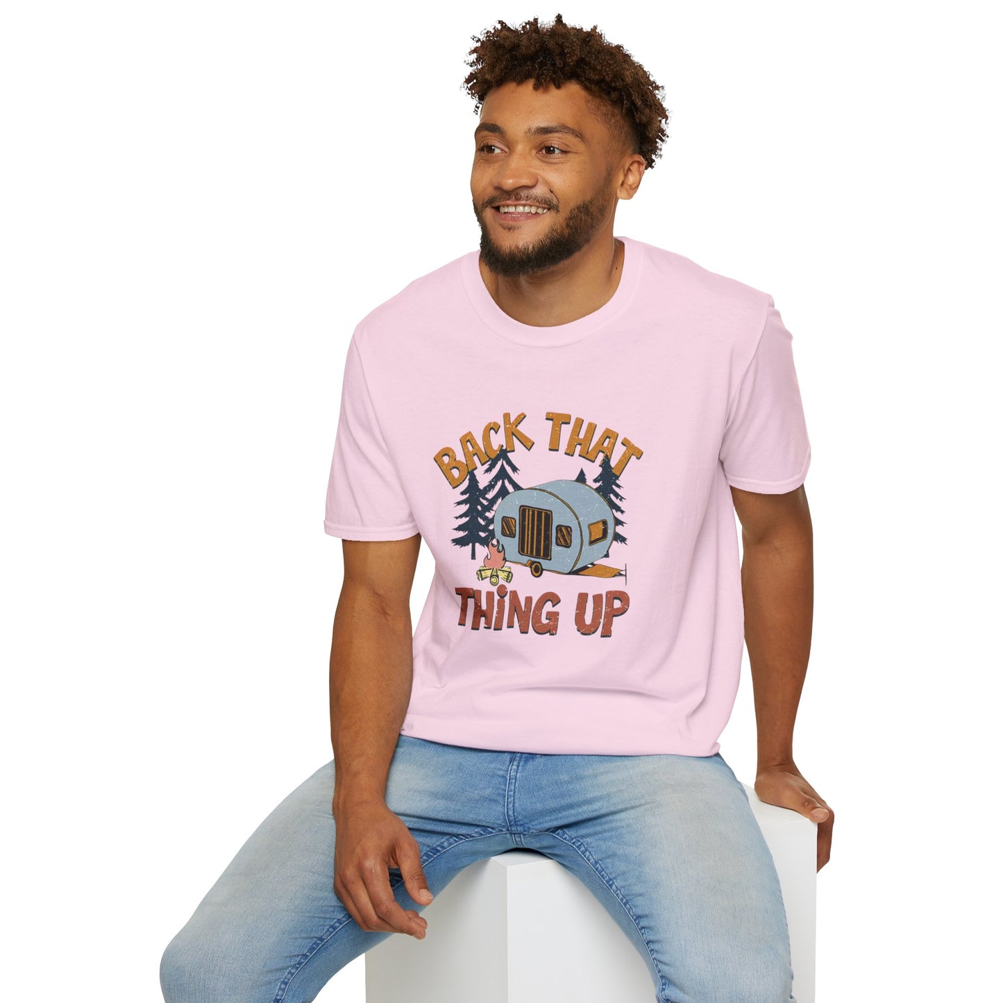 RV Camping T-Shirt — "Back That Thing Up" Retro Camper Graphic Tee
