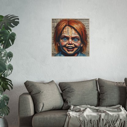 Creepy Chucky Doll Fine Art Poster Print — Chucky-Inspired Horror Wall Art