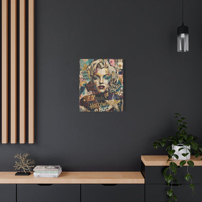 Hollywood Star Portrait Matte Canvas Wall Art, Stretched 1.25"