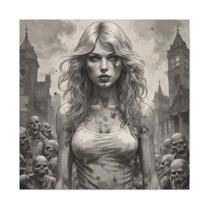 Zombie Swift Matte Canvas Wall Art — Gothic Horror Stretched Canvas