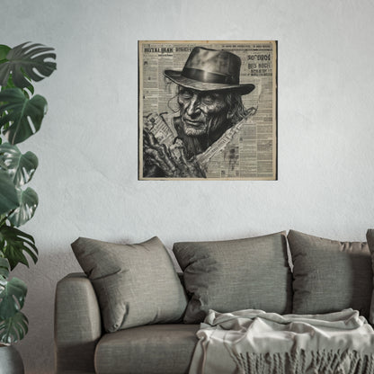 Freddy Krueger Vintage Newspaper Portrait Poster Print