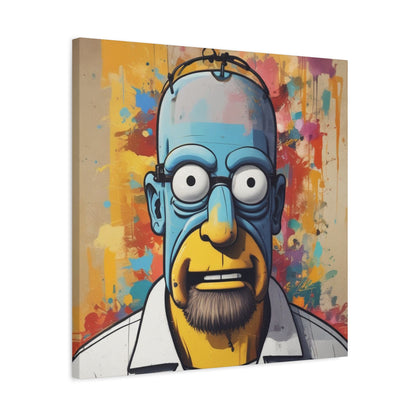 Pop Art Cartoon Canvas Wall Art — Colorful Abstract Character Portrait