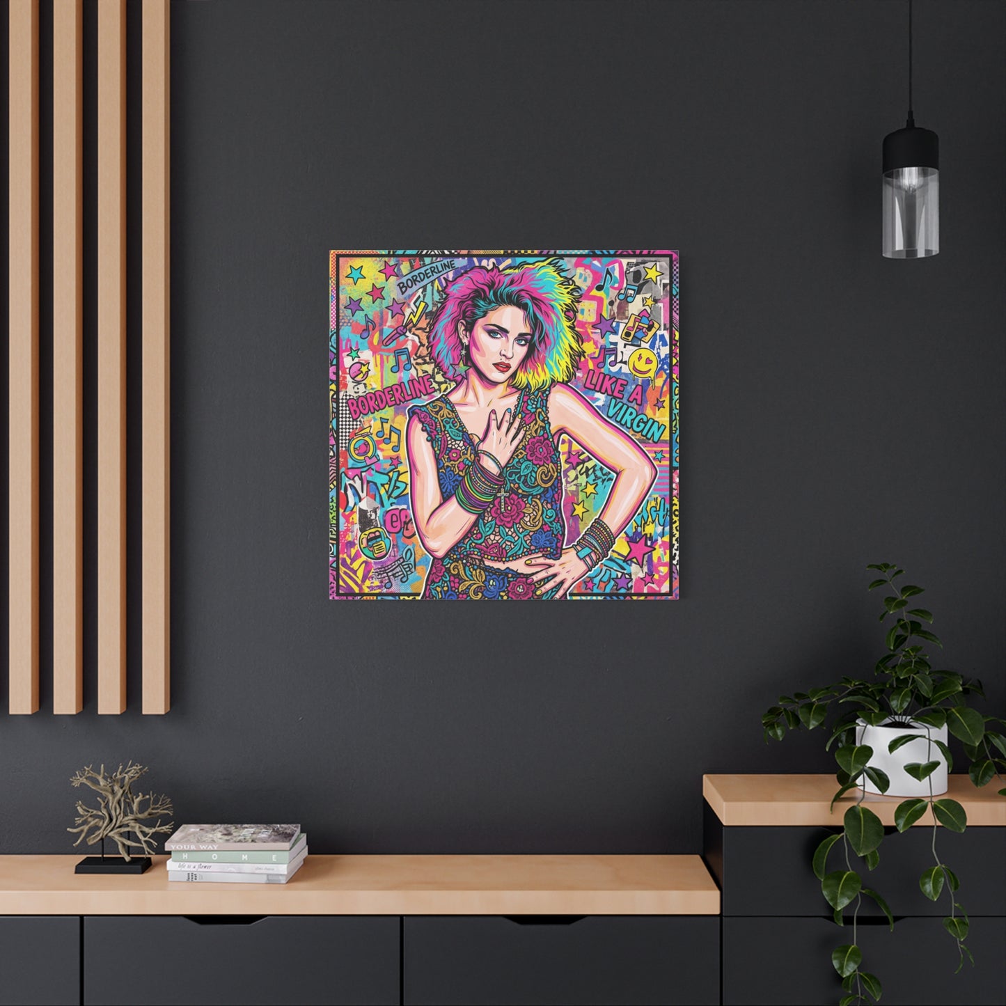 Queen of Pop Abstract Canvas Wall Art Print