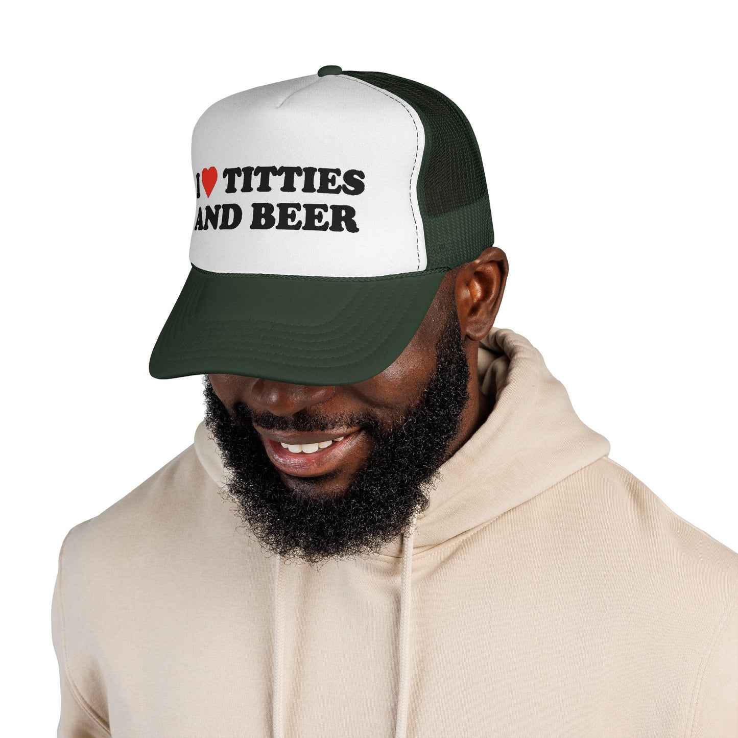 Trucker Hat - "I  Titties and Beer" Funny Novelty Cap