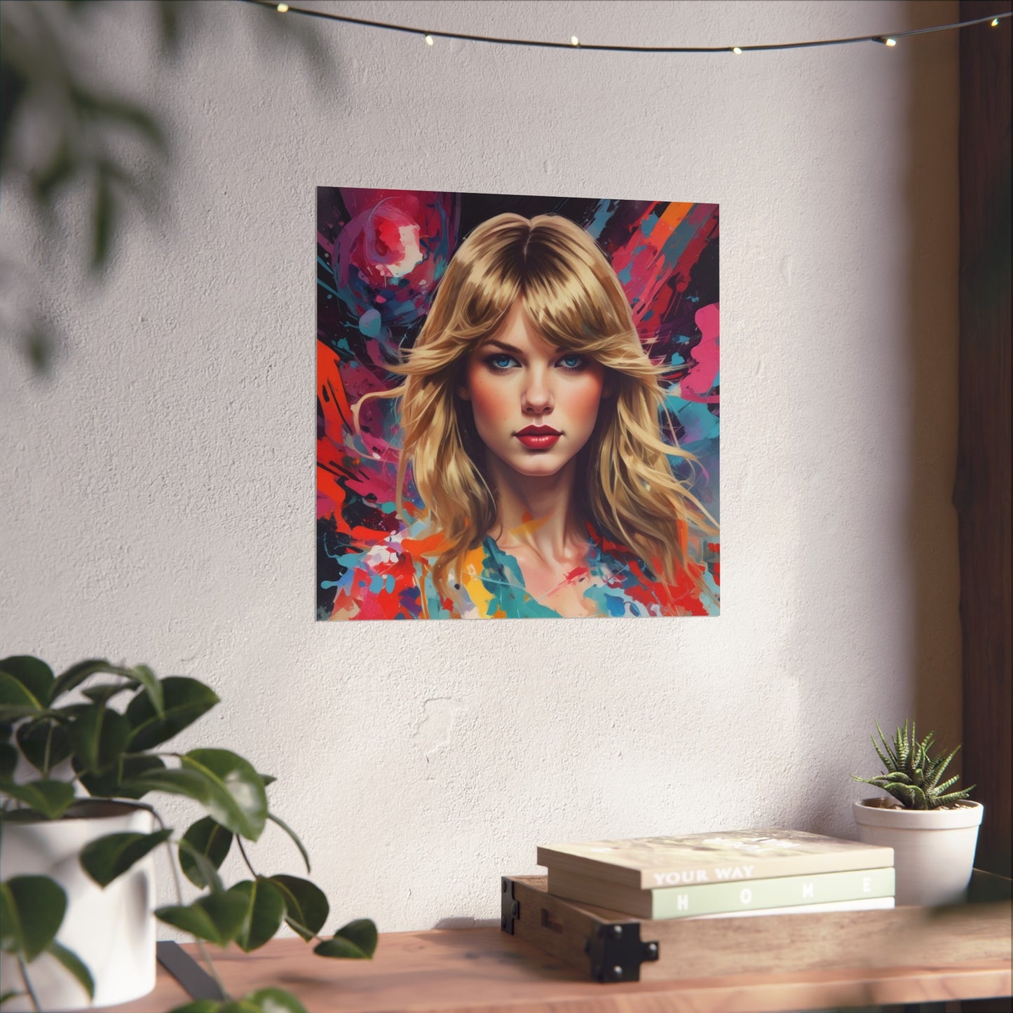 Taylor-Inspired Pop Art Portrait Poster Fine Art Wall Print