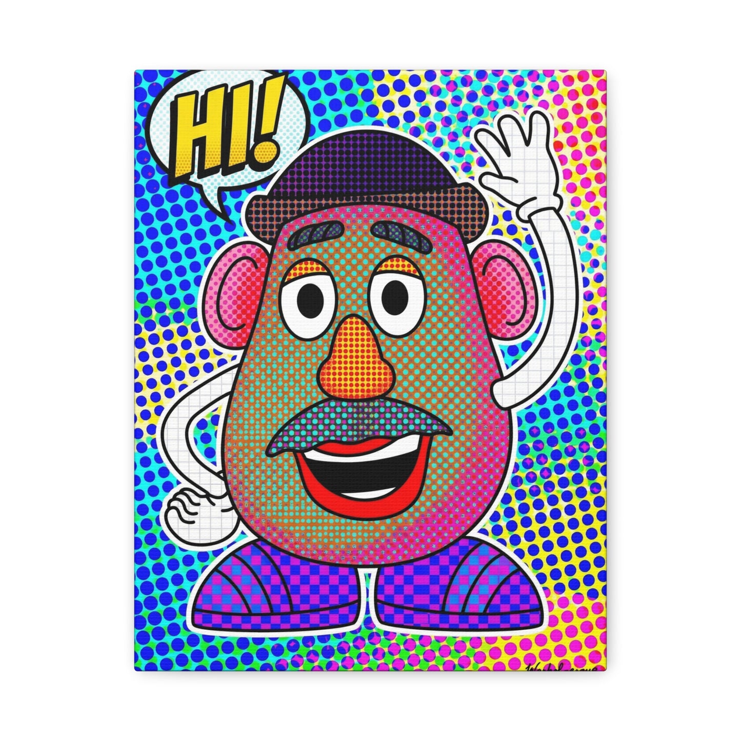 Mr. Head Abstract Canvas Wall Art Print — Matte Stretched Canvas