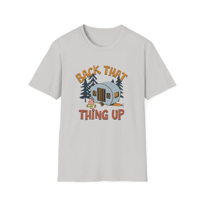 RV Camping T-Shirt — "Back That Thing Up" Retro Camper Graphic Tee