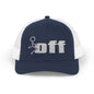 'F Off' Stick Figure Trucker Cap – Retro Distressed Snapback Hat