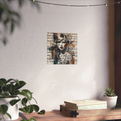 Swift Inspired Fine Art Poster — "I Wake Up; I'm Alive" Taylor-Inspired Music Portrait