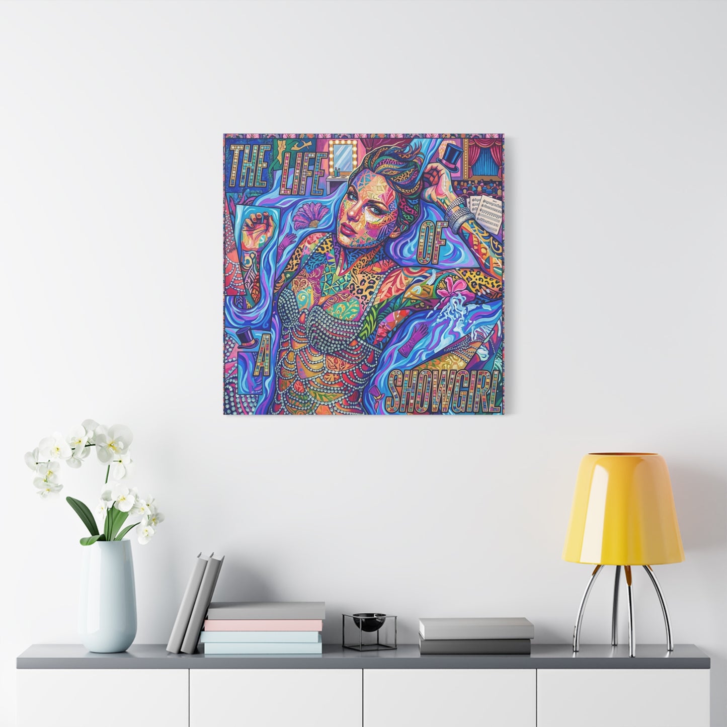 Showgirl Pop Abstract Canvas Wall Art Print