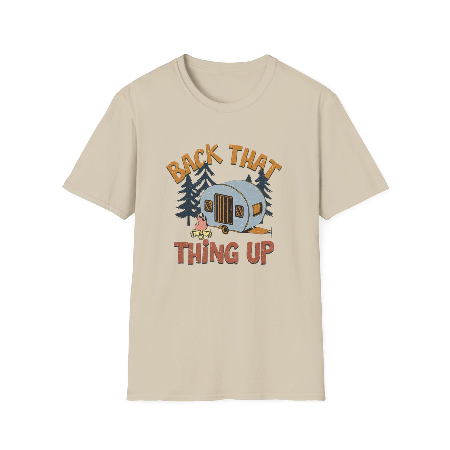 RV Camping T-Shirt — "Back That Thing Up" Retro Camper Graphic Tee
