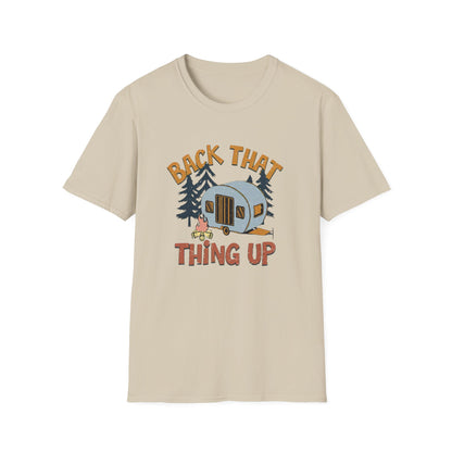 RV Camping T-Shirt — "Back That Thing Up" Retro Camper Graphic Tee
