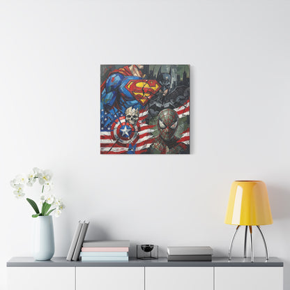Superhero Abstract Canvas Wall Art Print