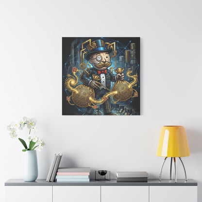 Rich Uncle Pennybags Canvas Wall Art Print