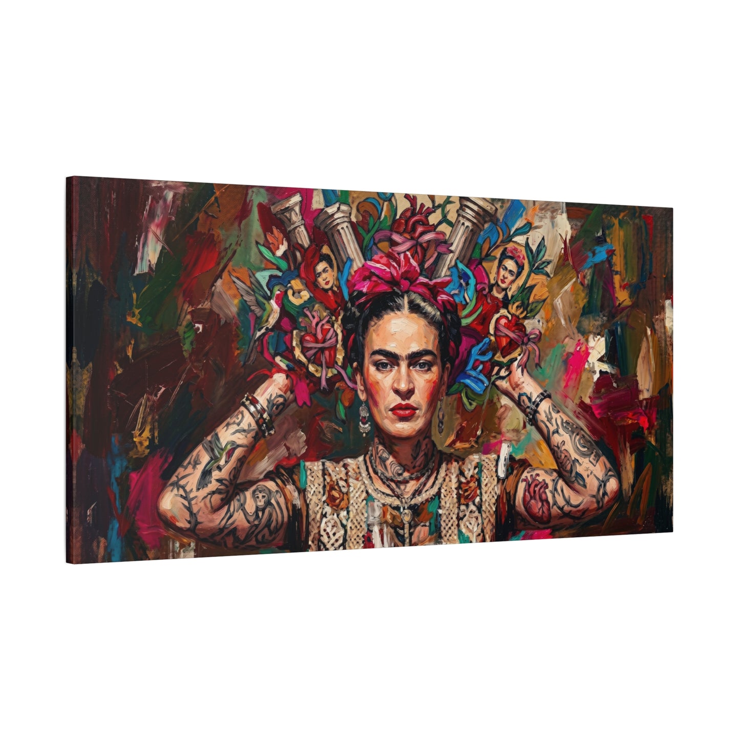 Frida Inspired Abstract Canvas Wall Art — Matte Stretched 1.25"